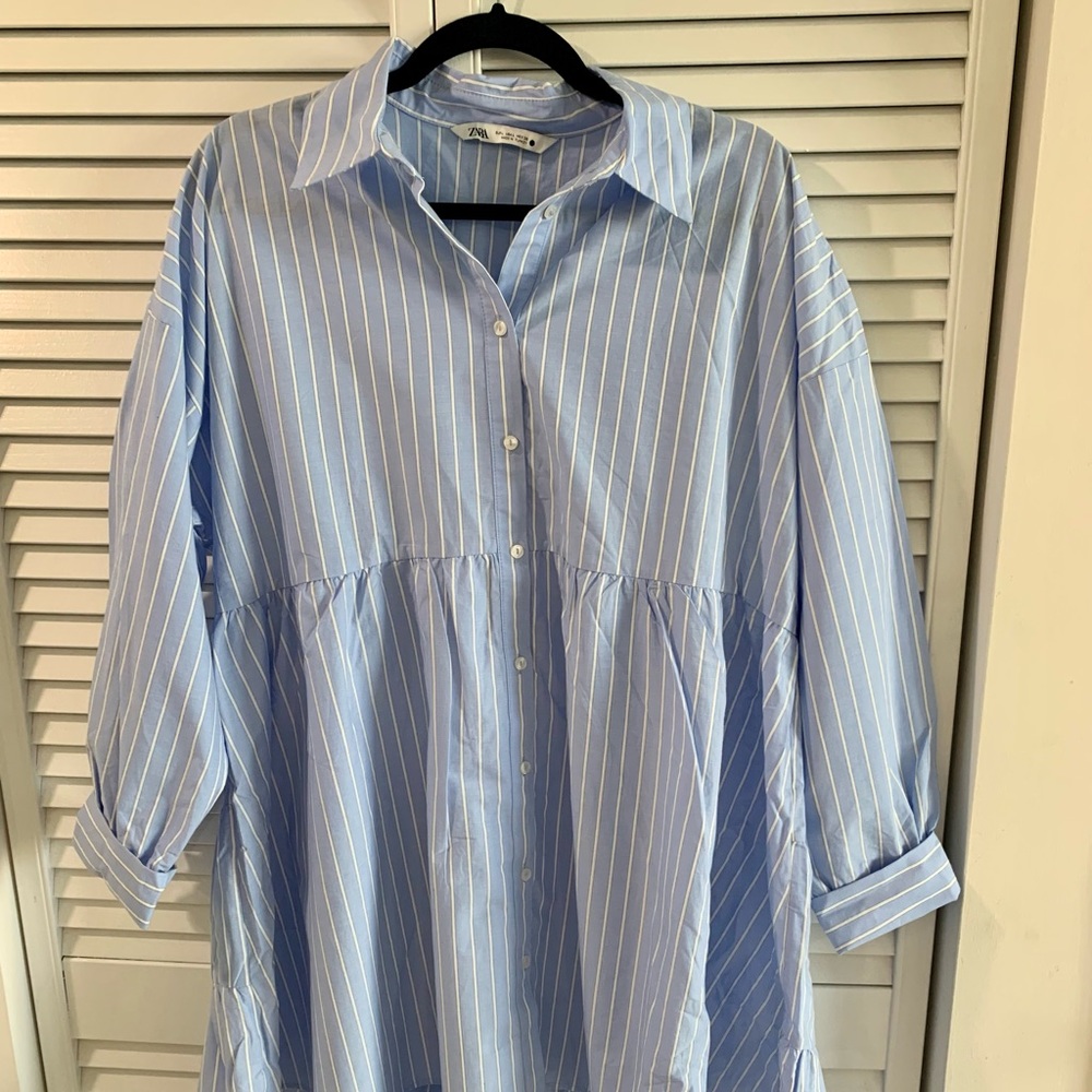 ZARA Striped Shirt Dress- NEW
